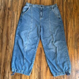 Anthropologie Pilcro Cropped High Rise Medium Wash Jeans